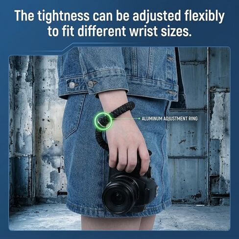 Camera Wrist Strap Adjustable Camera Hand Strap Universal Braided Cameras Rope Straps for DSLR or Mirrorless Cameras Rope Black in Kuwait