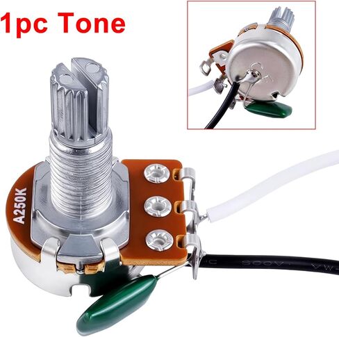 Banworks Electric Guitar Wiring Harness Kit 1 Tone 1 Volume Prewired 5-Way Blade Switch 500K 1A1B Mini Pots with 6.35mm Output Jack for Modern Style Fender/Squier Stratocaster Strat ST JT/DLZC-03 in Saudi Arabia