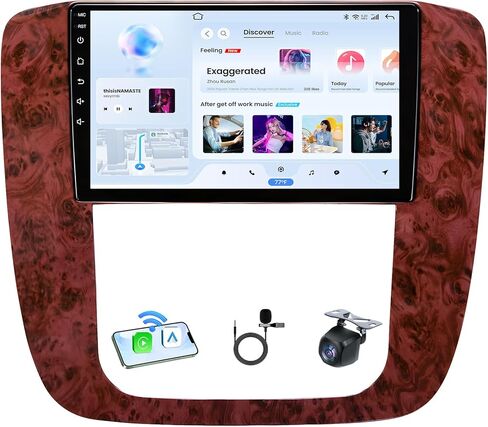 راديو سيارة 8Core 64G ROM Android 15 لسيارة Chevy Silverado Tahoe Suburban GMC Yukon 2007-2013: استبدال شاشة لمس QLED FHD مقاس 9 بوصات، Carplay Android Auto 5G WiFi Bluetooth كاميرا احتياطية GPS FM SWC HiFi in Kuwait