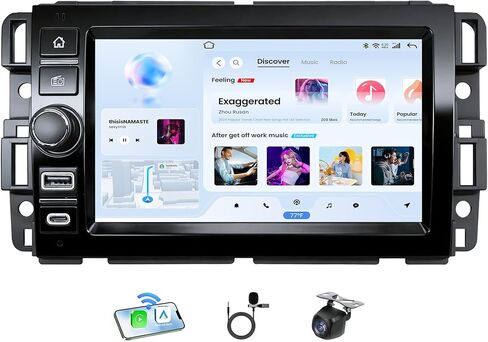 8Core 64G ROM Android 15 Car Radio for Chevy Silverado Tahoe Suburban GMC Yukon 2007-2013: 9" QLED FHD Touchscreen Replacement, Carplay Android Auto 5G WiFi Bluetooth Backup Camera GPS FM SWC HiFi in Saudi Arabia