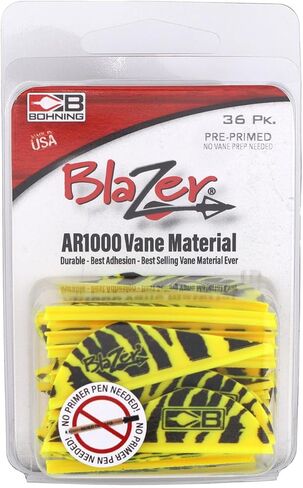 Bohning True Color Blazer® Vane, 2" Hunting, 3D, Vane, Yellow Tiger, 36pk in Kuwait