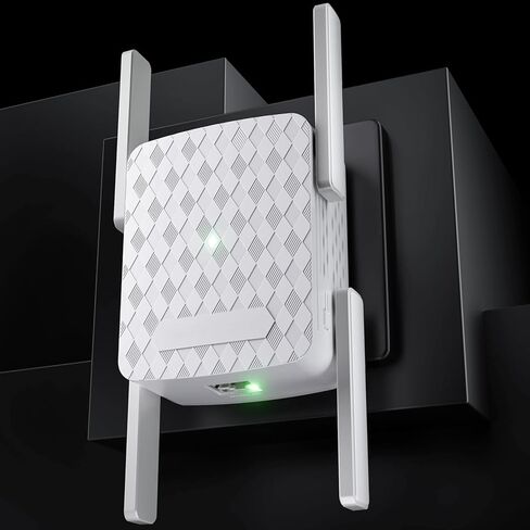 معزز إشارة موسع WiFi بسرعة 1200 ميجابت في الثانية للمنزل: نطاق مكرر الإنترنت ثنائي النطاق 2.4 جيجا هرتز و5 جيجا هرتز يغطي ما يصل إلى 9800 قدم مربع و256 جهازًا in Kuwait