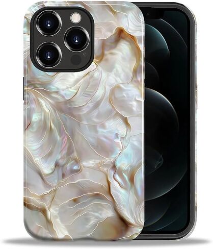 حافظة CARLOCA لهاتف iPhone 16 Pro Max، تصميم زهور الفسيفساء النباتية العتيقة - حماية مزدوجة هجينة ناعمة من البولي يوريثان الحراري + البولي كربونات الصلب، غطاء مقاوم للصدمات مضاد للخدش للرجال والنساء والفتيات، حافظة هاتف أنيقة in Kuwait