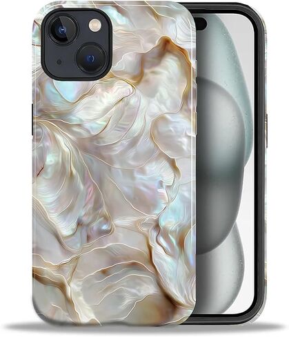 حافظة CARLOCA لهاتف iPhone 16 Pro Max، تصميم زهور الفسيفساء النباتية العتيقة - حماية مزدوجة هجينة ناعمة من البولي يوريثان الحراري + البولي كربونات الصلب، غطاء مقاوم للصدمات مضاد للخدش للرجال والنساء والفتيات، حافظة هاتف أنيقة in Kuwait