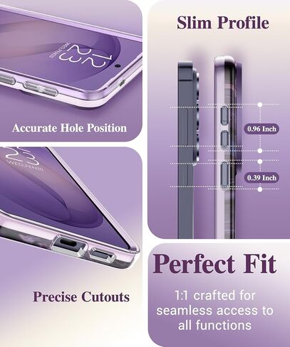 GVIEWIN for Samsung Galaxy S26 Plus Case, [Slide Camera Cover & Built-in Screen Protector] [Military-Grade Shockproof] Marble Rugged Full Body Protection Phone Case for S26+ Plus 6.7",Quicksand/Purple in Saudi Arabia