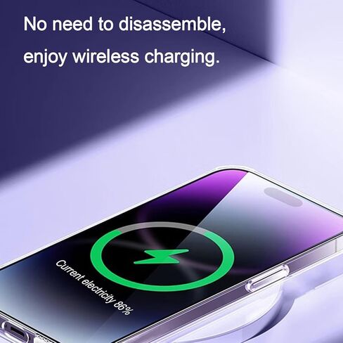 حافظة هاتف لهاتف آيفون 14 مقاس 6.1 بوصة، غطاء كامل للجسم 360 درجة ناعم مقاوم للصدمات ومقاوم للخدش، جراب نحيف شفاف (شفاف) in Kuwait