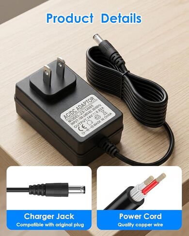 14V Replacement Charger Adapter for Halo Bolt Car Jump Starter Compatible with 57720,58830,1201, ACDC 58830 Air Compact Portable Car Jump Starter Emergency Kit in Kuwait