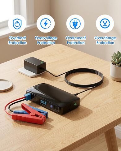 14V Replacement Charger Adapter for Halo Bolt Car Jump Starter Compatible with 57720,58830,1201, ACDC 58830 Air Compact Portable Car Jump Starter Emergency Kit in Kuwait