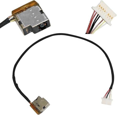 GinTai DC Power Jack with Cable Socket Plug Port Replacement for HP 17-G128DS 17-G129CY 17-G129DS 17-G179NB 17-G004UR 17-G012UR 17-G015DX 17-G020NR 17-G148DS 17-G148DX 17-G149CY 17-G149DS 17-G150CY in Kuwait