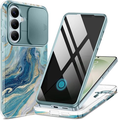 GVIEWIN for Samsung Galaxy S26 Plus Case, [Slide Camera Cover & Built-in Screen Protector] [Military-Grade Shockproof] Marble Rugged Full Body Protection Phone Case for S26+ Plus 6.7",Quicksand/Purple in Saudi Arabia