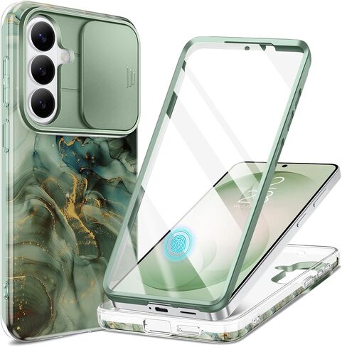 GVIEWIN for Samsung Galaxy S26 Plus Case, [Slide Camera Cover & Built-in Screen Protector] [Military-Grade Shockproof] Marble Rugged Full Body Protection Phone Case for S26+ Plus 6.7",Quicksand/Purple in Saudi Arabia