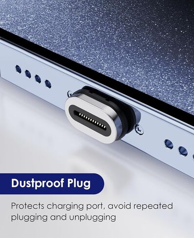 2Pack 24Pin Magnetic USB C Adapter 240W with 4Pack USB C Tips 40Gbps Type C Adapter Extender 90 Degree, 4K Video in Kuwait