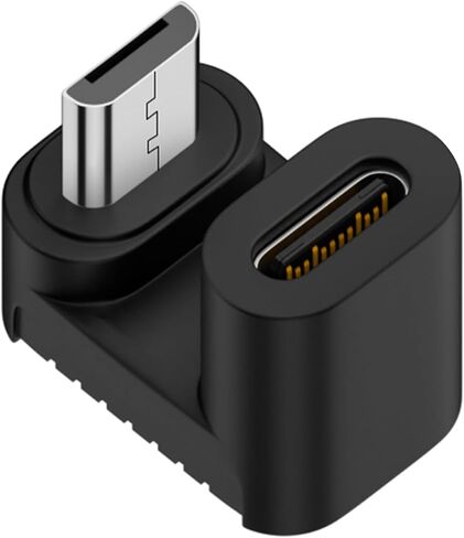 USB to USB C Adapter 90 Degree USB to Type C Data Transfer Convert Connector for Smartphone Car Navigation(B) in Kuwait
