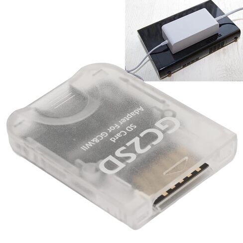 HilBeliFU 512GB GC2SD Card Reader, Plug and Play GC2SD Micro SD Card Adapter, Portable GC2SD Memory Card Adapter Compatible with Game Consoles, 1.8x1.4x0.3in, Transparent in Kuwait