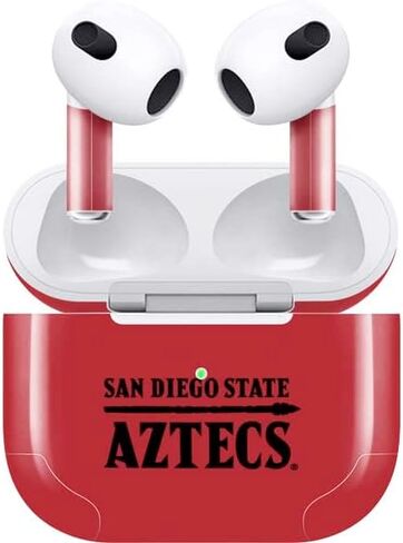 غلاف صوتي من Skinit متوافق مع Apple AirPods (الجيل الثالث، 2021) - تصميم شعار ولاية سان دييغو مرخص رسميًا in Kuwait