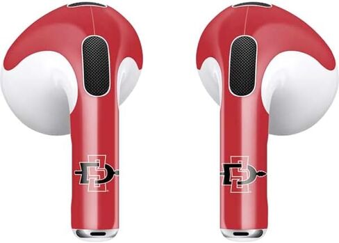 غلاف صوتي من Skinit متوافق مع Apple AirPods (الجيل الثالث، 2021) - تصميم San Diego State Aztecs المرخص رسميًا in Kuwait