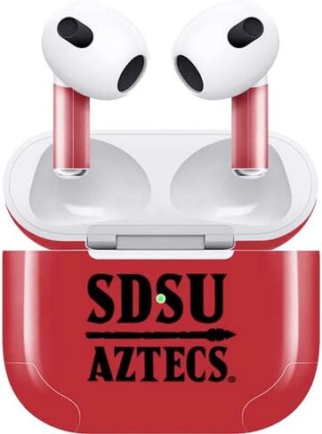 غلاف صوتي من Skinit متوافق مع Apple AirPods (الجيل الثالث، 2021) - تصميم San Diego State Aztecs المرخص رسميًا in Kuwait