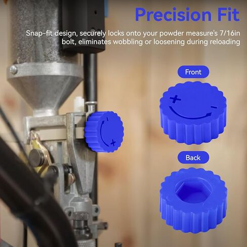 مقابض قياس مسحوق ERETOW متوافقة مع Dillon - مقابض تعديل لملحقات إعادة التحميل Dillon 550 XL750 XL650 Super 1050، تناسب مسمار 7/16 بوصة (أزرق، 6 عبوات) in Kuwait