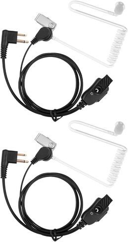 Earpiece with mic PTT Compatible for Motorola Walkie Talkie Radio cls1110 cls1410 cp200 cp200d bpr40 cp100 cp185 rdm2070d, Covert Acoustic Tube Headset, 2 Pack in Kuwait