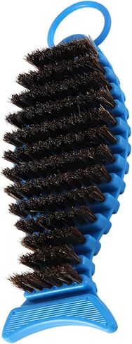 Bendable Fish-Shaped Cleaning Brush, Boar Bristle, Nylon and Steel Wire, 7.5 X 2.6 in, for Cleaning in Kuwait
