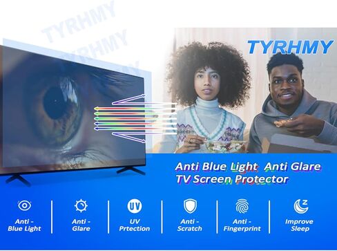 فيلم حماية العين مضاد للوهج لتلفزيون 60 بوصة، واقي شاشة تلفزيون LCD مضاد للضوء الأزرق/فيلم مضاد للخدش in Kuwait