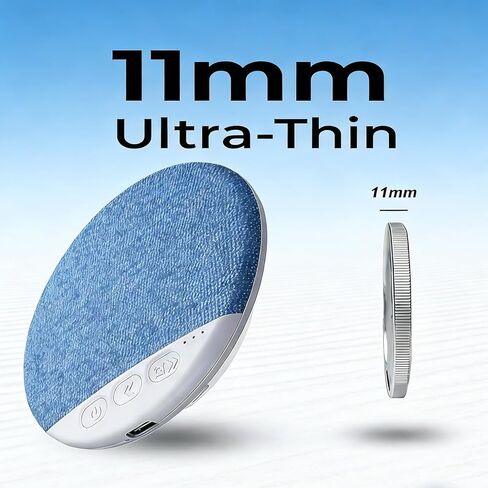 2026 New Bluetooth Sleep Pillow Speaker, Wireless White Noise Pillow Speaker with Timer, Ultra-Thin Stereo Bass Private Sleep Speaker for Adults Kids (Blue) in Kuwait