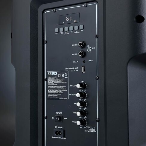 Altec Lansing - مكبر صوت بلوتوث Soundrover 210 مع أضواء، مكبر صوت لاسلكي للحفلات بقدرة 210 واط، مكبرات صوت بلوتوث خارجية مع أوضاع LED متعددة الألوان، بطارية 12 ساعة، مدخلات ميكروفون وجيتار in Kuwait
