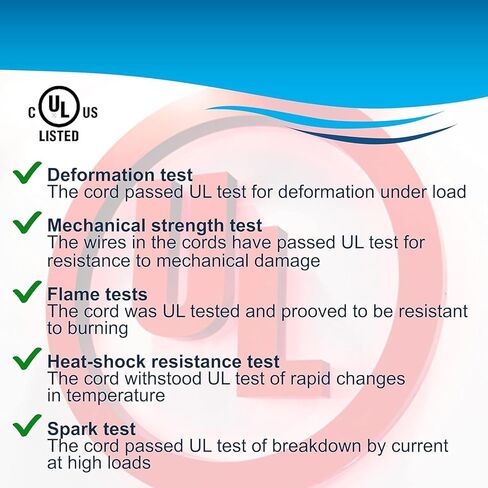 HQRP AC Power Cord Compatible with LG 20LS7D-UB 20LS7D-UK 22LC2D 22LC2D-UB 22LD350 22LE5300 Mains Cable in Kuwait