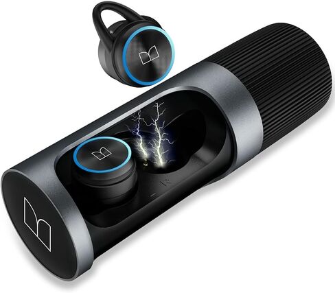 سماعات أذن لاسلكية Monster Clarity 101 AirLinks، سماعات أذن بلوتوث 5.0 مع علبة شحن، سماعات ستيريو بصوت جهير عميق، مقاومة للماء IPX5، ميكروفون مدمج، مكالمة واضحة، ملاءمة آمنة للرياضة in Kuwait