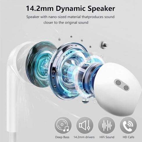 1 حزمة سماعات أذن USB C، سماعات أذن سلكية من النوع C، سماعات أذن من النوع C مع ميكروفون وتحكم في مستوى الصوت متوافقة مع iPhone 15/16e Plus Pro Max/S25 S24 S23 S22 S21 Ultra Edge/Pad Pro/Pixel 9 8 7 in Kuwait