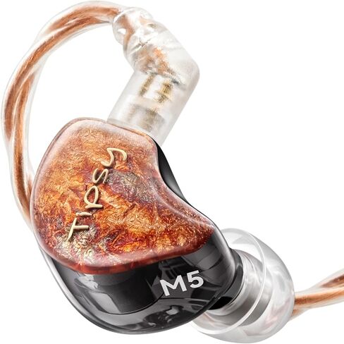 Tipsy M5 Ultra IEM، 5-Driver Hybrid (توصيل عظمي + DD + 2BA + Planar)، يتضمن مقابس 3.5/4.4/6.35 وDAC ثنائي الشريحة Hi‑Fi، وديناميكيات كبيرة، ودقة عالية، وتفاصيل فائقة in Kuwait