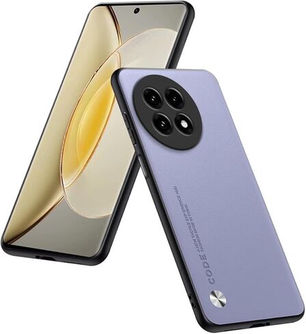 حافظة هاتف متوافقة مع هاتف OnePlus 13R 5G (6.78 بوصة)، غطاء واقٍ من جلد البولي يوريثان - أصفر in Kuwait