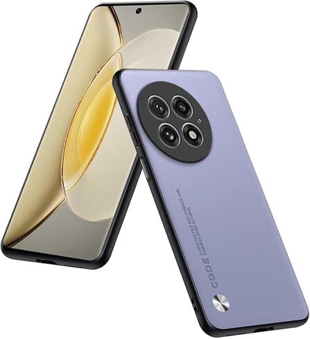 حافظة هاتف متوافقة مع هاتف OnePlus 13R 5G (6.78 بوصة)، غطاء واقٍ من جلد البولي يوريثان - أصفر in Kuwait