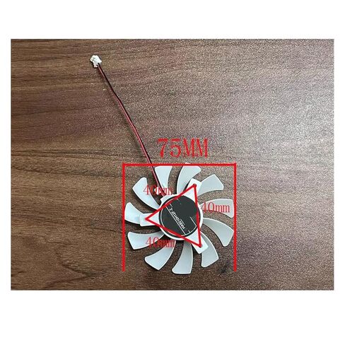 مروحة تبريد 75 مم 2PIN DC 12V 0.5A لبطاقات الرسومات GT730 N730 N750 1030 OC - مروحة بديلة عالية الأداء in Kuwait