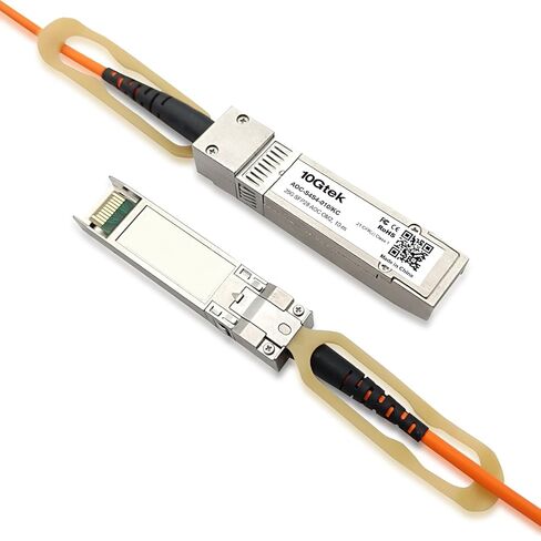 10Gtek 25G SFP28 AOC Cable - 25GBASE Active Optical SFP Cable for Cisco SFP-25G-AOC10M, Ubiquiti UniFi, Mikrotik, Netgear, Broadcom, Supermicro, Edgecore, Chelsio, D-Link, Quanta etc, 10-Meter in Kuwait