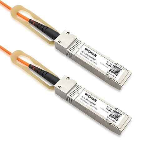 10Gtek 25G SFP28 AOC Cable - 25GBASE Active Optical SFP Cable for Cisco SFP-25G-AOC10M, Ubiquiti UniFi, Mikrotik, Netgear, Broadcom, Supermicro, Edgecore, Chelsio, D-Link, Quanta etc, 10-Meter in Kuwait