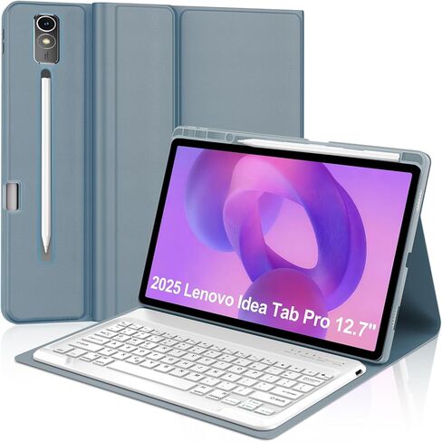 Keyboard Case for Lenovo Idea Tab Pro 12.7'' 2025 with Touchpad, Detachable Lenovo Tab 12.7inch Pro Keyboard Case with Trackpad, Pen Holder, Smart Cover Backlit Keypad for Idea Pro12.7 Tablet, Purple in Kuwait