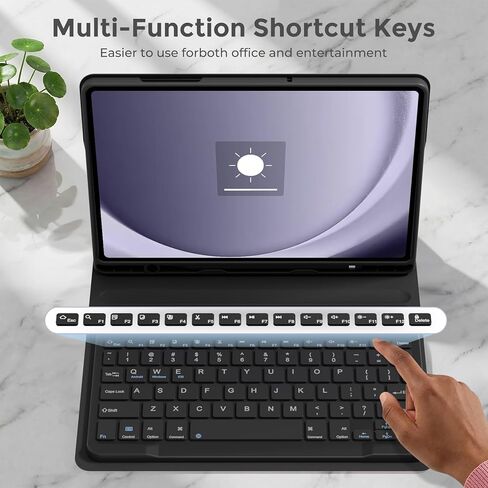 Keyboard Case for Amazon Kindle Fire HD 10&10 Plus 11/13th Gen 10.1 inch, Detachable Magnetic Keyboard Cover for Fire HD 10 2021&2023 with Mouse with Pen Slot.(Black) in Kuwait