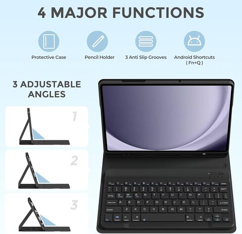 Keyboard Case for Amazon Kindle Fire HD 10&10 Plus 11/13th Gen 10.1 inch, Detachable Magnetic Keyboard Cover for Fire HD 10 2021&2023 with Mouse with Pen Slot.(Black) in Kuwait