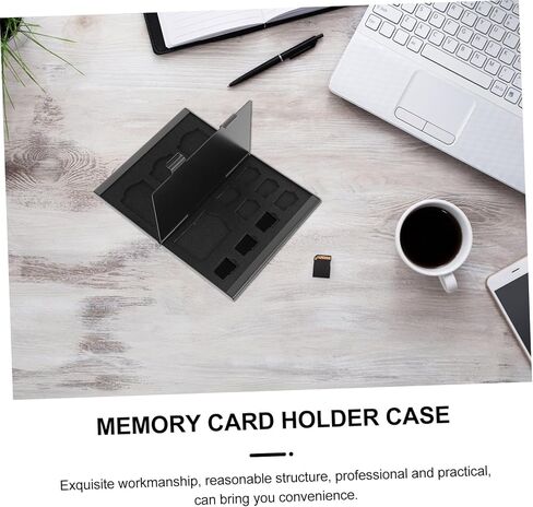 Veemoon Memory Card Storage Case with Anti-Static Slots for High-Capacity Cards for Travel and Photography Black in Kuwait