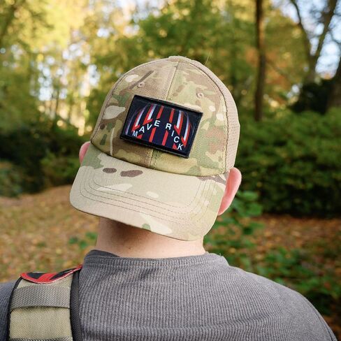 Redheaded Tshirts - Maverick Flight Helmet Morale Patch. Perfect for Your Tactical Military Army Gear, Backpack, Operator Baseball Cap, Plate Carrier or Vest. 2x3 Hook Patch. Made in The USA in Kuwait