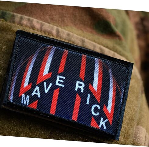 Redheaded Tshirts - Maverick Flight Helmet Morale Patch. Perfect for Your Tactical Military Army Gear, Backpack, Operator Baseball Cap, Plate Carrier or Vest. 2x3 Hook Patch. Made in The USA in Kuwait