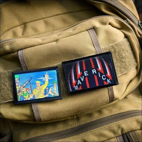 Redheaded Tshirts - Maverick Flight Helmet Morale Patch. Perfect for Your Tactical Military Army Gear, Backpack, Operator Baseball Cap, Plate Carrier or Vest. 2x3 Hook Patch. Made in The USA in Kuwait
