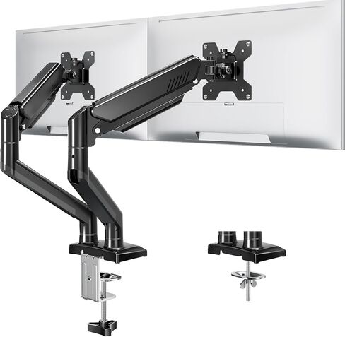 Dual Monitor Stand fits up to 32 inch and Desk C-Clamp Extension for Max 6 inch Thick Desktops in Kuwait