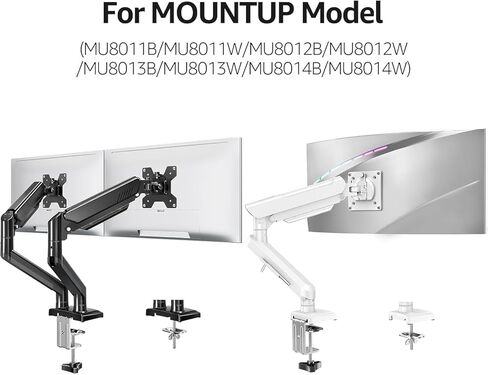 Dual Monitor Stand fits up to 32 inch and Desk C-Clamp Extension for Max 6 inch Thick Desktops in Kuwait