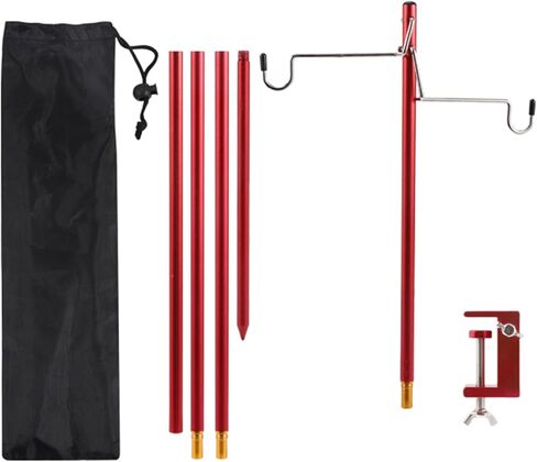Weight Folding Table Light Stand Portable Camping Light Stand Detachable Lamp Holder for Outdoor Camping Lights Outdoor Hiking Fishing Equipment in Kuwait
