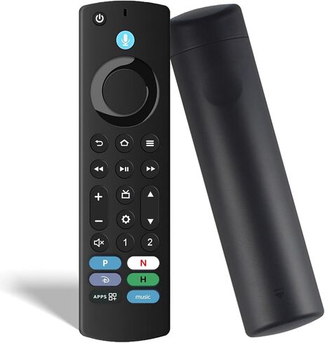 جهاز تحكم عن بعد بديل مع صوت لجهاز وسائط Amazon Fire TV Stick & Cube (الجيل الأول والثاني والثالث)، متوافق مع Amazon Omni و2-Series و4-Series وجميع العلامات التجارية Fire TV Edition Smart TVs in Kuwait