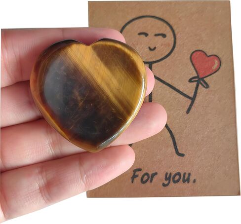 Loveliome Thumb Worry Stone,Hand Carved Heart Shaped Polished Healing Crystal Stress Relief Pocket Stones, Rose Quartz in Saudi Arabia