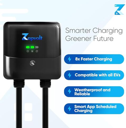 المستوى 2 ev شاحن - 40AMP 240V 25ft محطة شحن المركبات الكهربائية ، شحنات الجدار الذكي EV من المستوى 2 للمنزل ، بطاقة RFID ، تمكين WiFi ، NEMA 14-50 - 9.6KW EVSE J1772 ، UL in Saudi Arabia