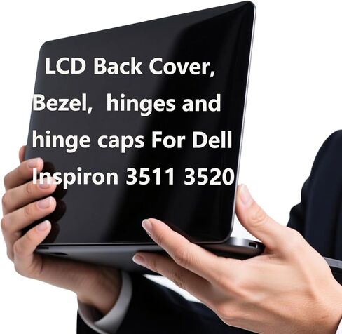 0VW3N0 00WPN8 Replacement LCD Back Cover with Bezel and Hinges with Hinge Caps for Dell Inspiron 15 3530, 3520, 3511, 3510 Laptop, Black Top Lid in Kuwait